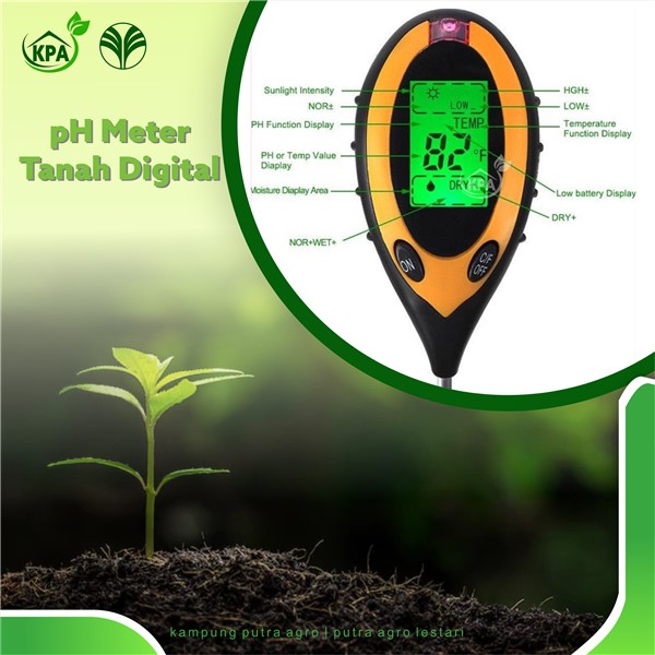 Ph Meter Tanah Digital Soil Analyzer In Ph Moisture Light